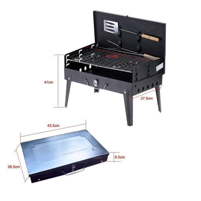 Stainless Steel Briefcase Style Barbecue Grill Toaster