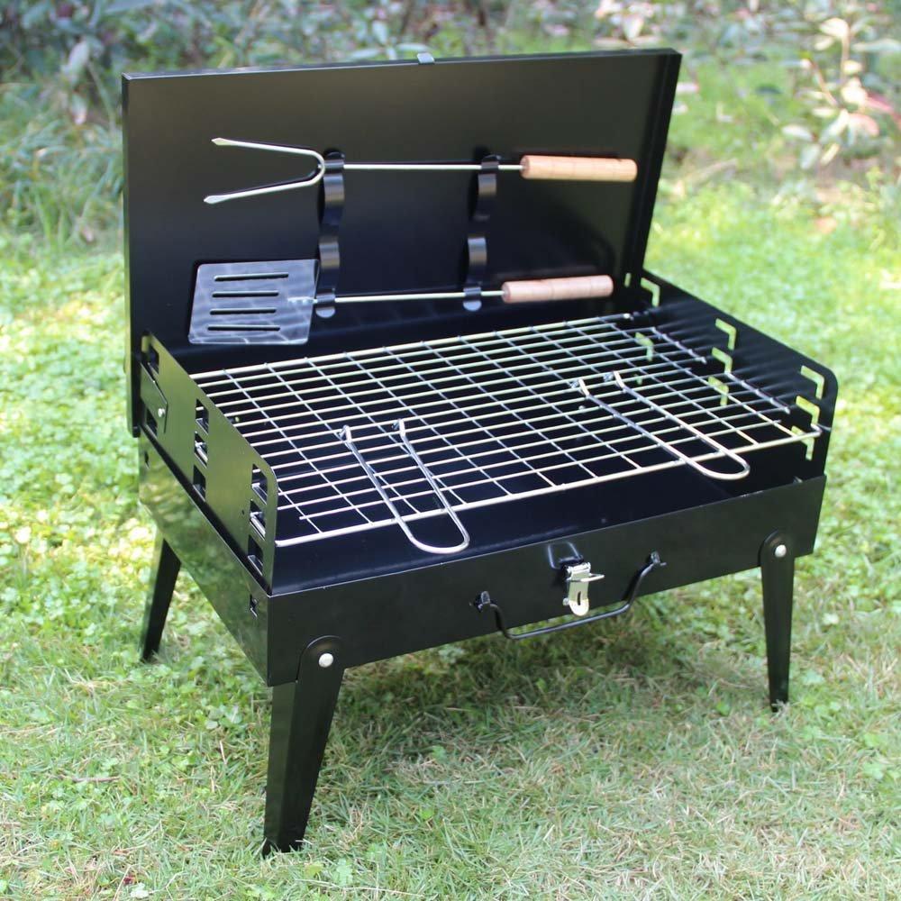 Stainless Steel Briefcase Style Barbecue Grill Toaster