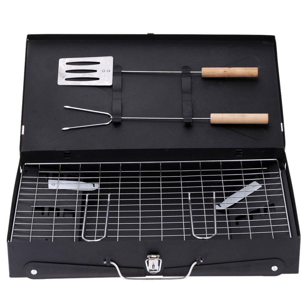 Stainless Steel Briefcase Style Barbecue Grill Toaster